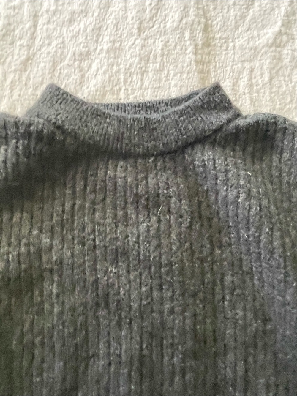 H&M Ribbed Mock Neck Sweater in Gray - Picture 3 of 5